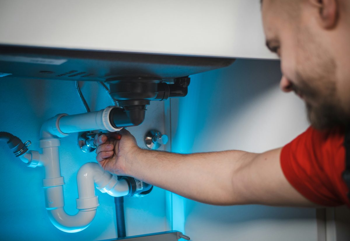 Under-sink plumbing repair